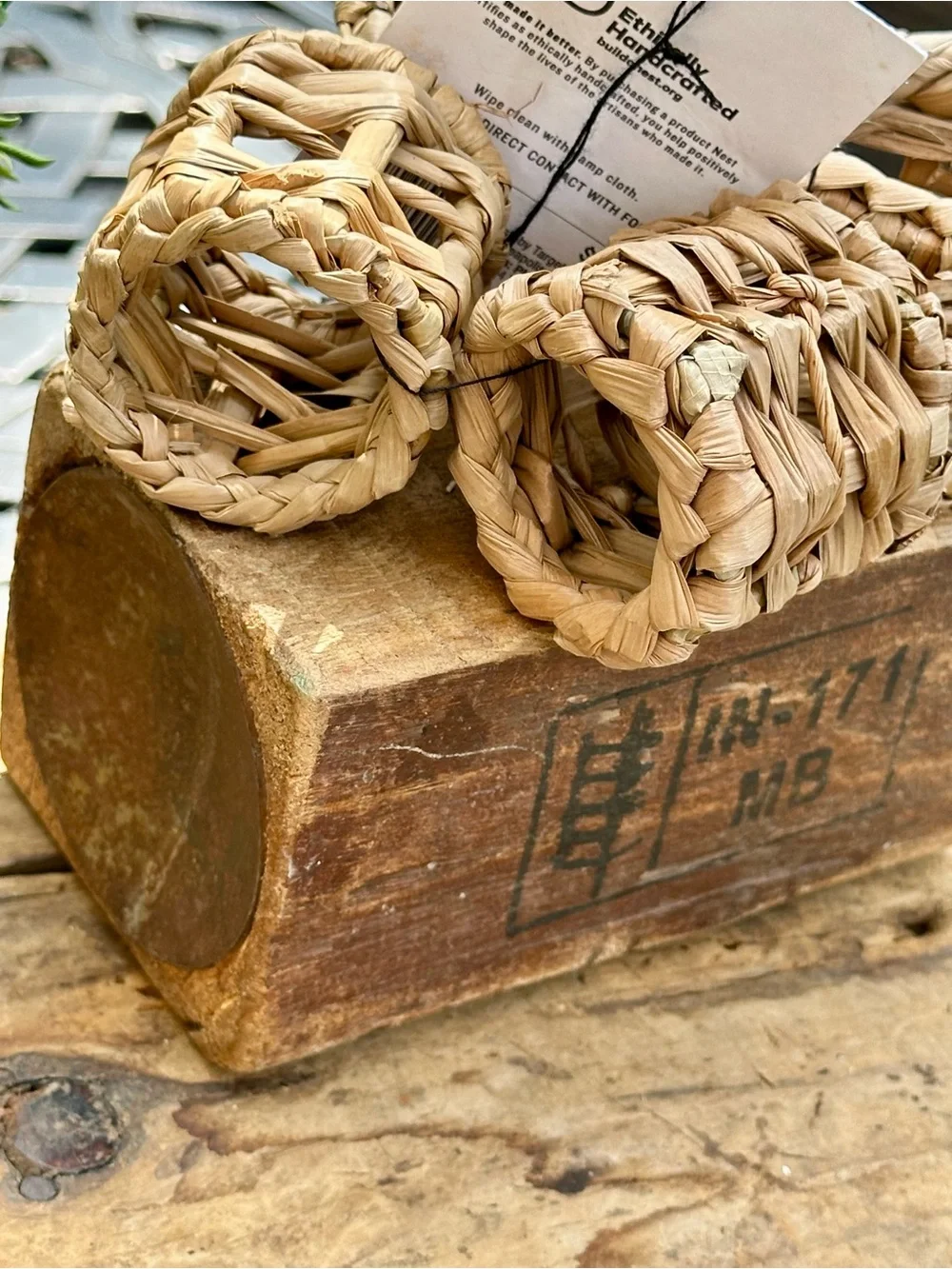 Hearth & Hand handwoven rattan
